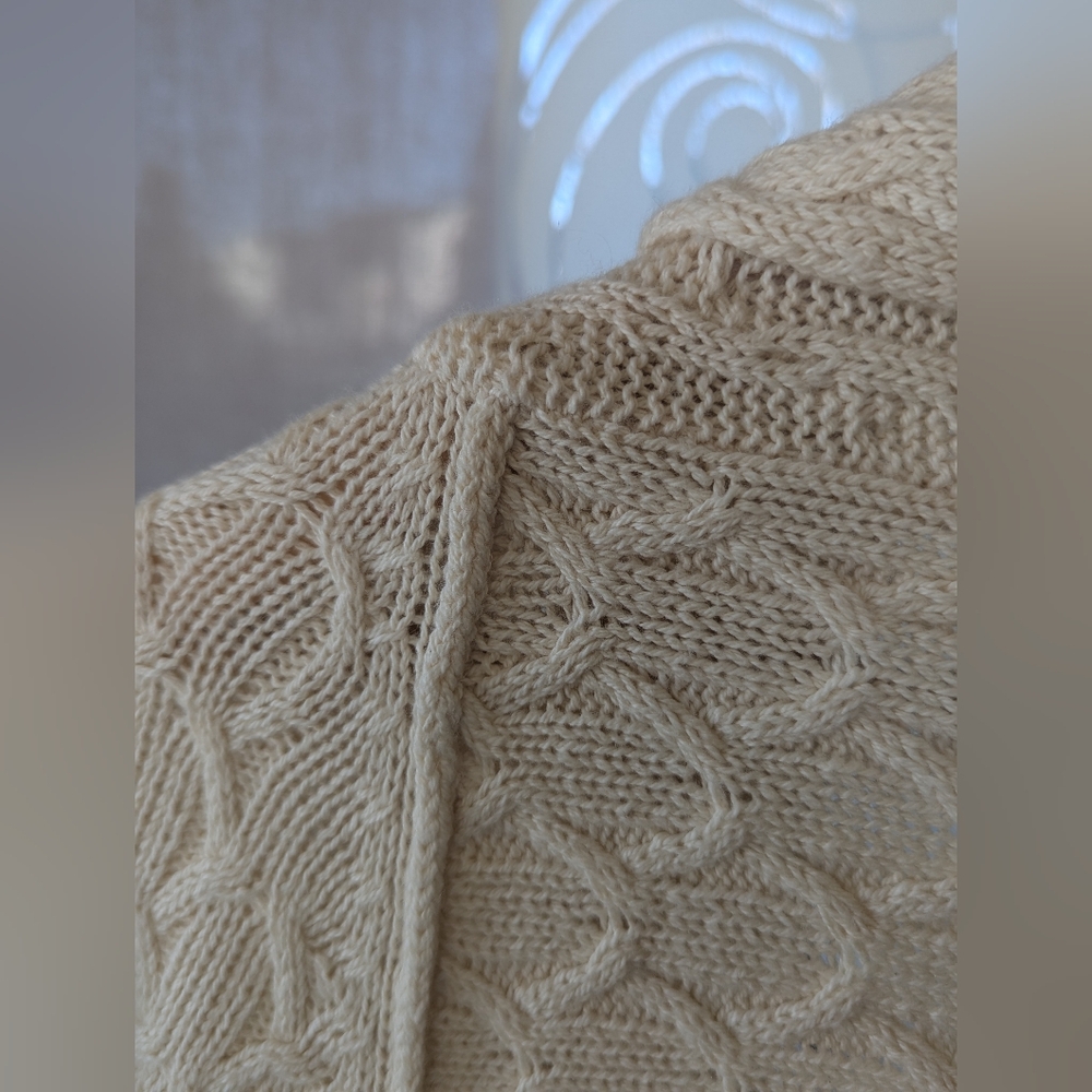 NWT Banana Republic Short Sleeve Crochet Waterfall Short Sleeve Cardigan -  Sz L - Picture 5 of 5